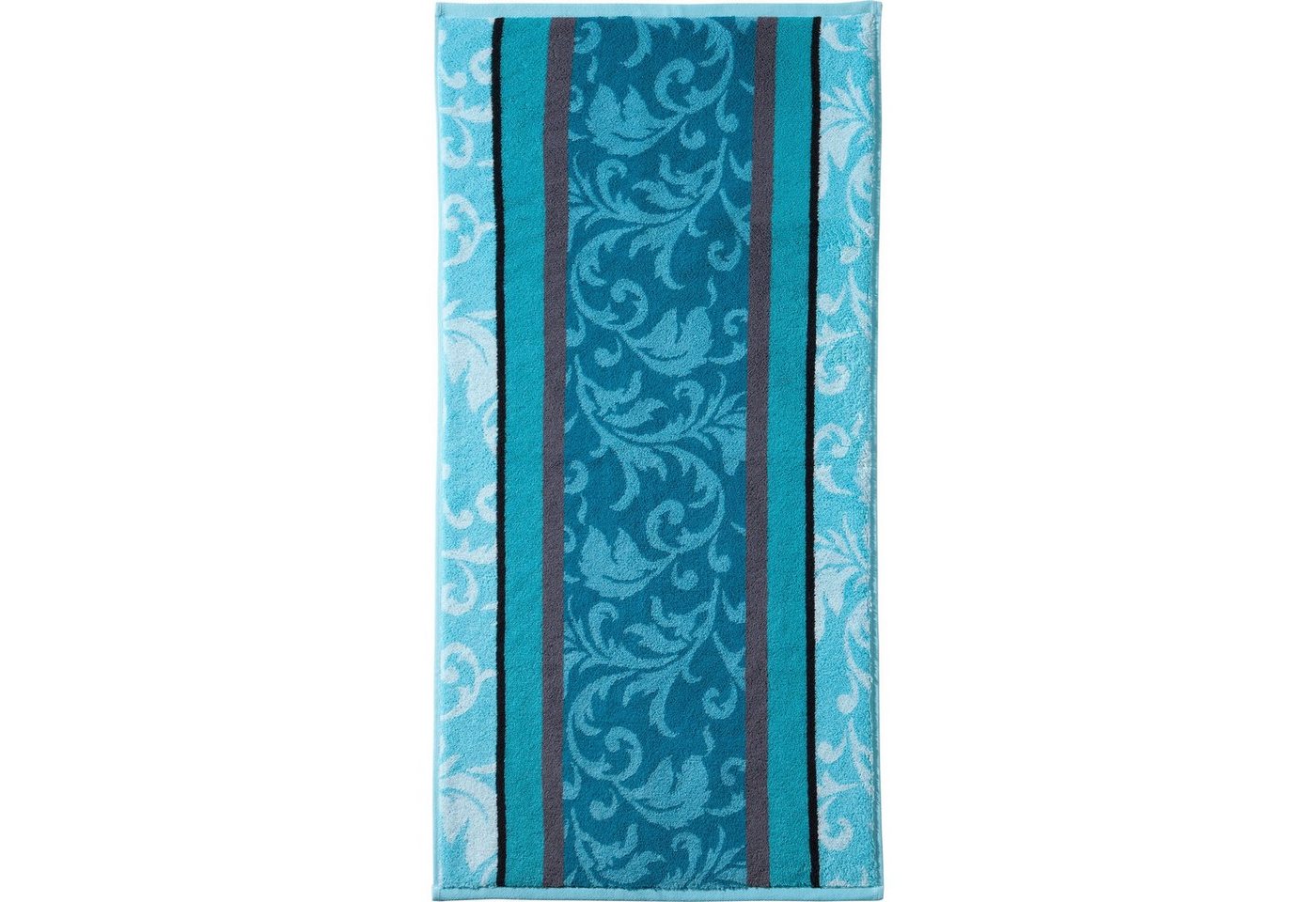 Erwin Müller Duschtuch Duschtuch "Ludwigsburg" 2er-Pack, Jacquard, Walk-Frottier Karo/Ornamente – Bild 2 von 5