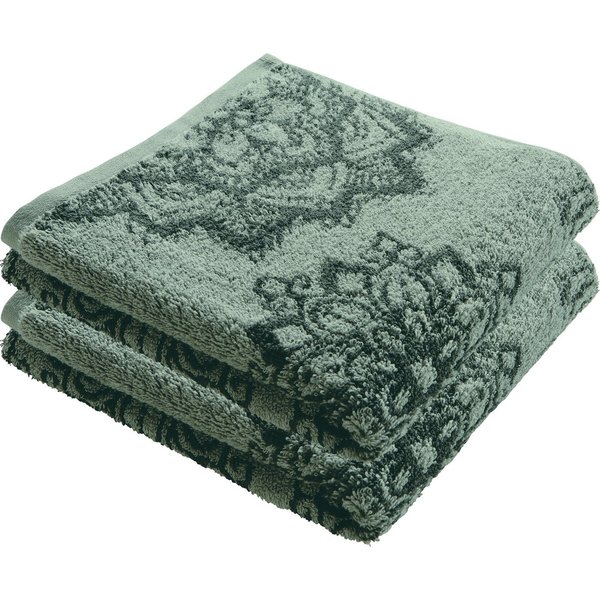 Erwin Müller Duschtuch Duschtuch "Mandala" 2er-Pack, Frottier/Jacquard, Walk-Frottier Motiv