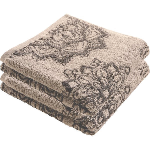 Erwin Müller Duschtuch Duschtuch "Mandala" 2er-Pack, Frottier/Jacquard, Walk-Frottier Motiv
