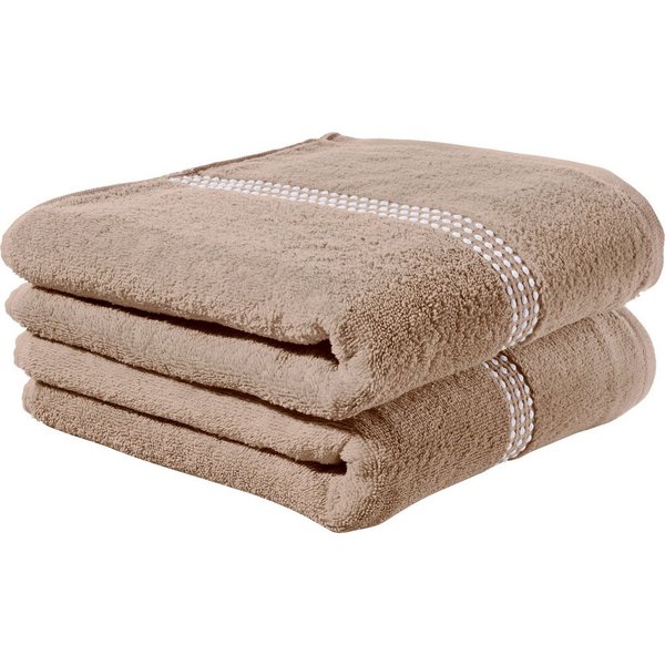 Erwin Müller Duschtuch Duschtuch "Mannheim" 2er-Pack, Frottier, Walk-Frottier Uni