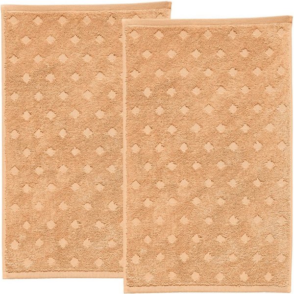 Erwin Müller Gästehandtuch Gästetuch "Baden-Baden" 2er-Pack, Frottier, Walk-Frottier Uni/Hoch- Tiefstruktur