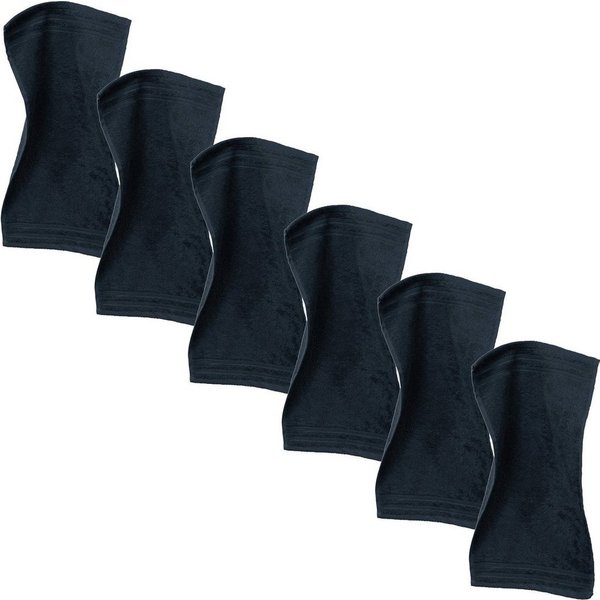 Erwin Müller Gästehandtuch Gästetuch "Heidelberg" 6er-Pack, Frottier, Walk-Frottier Uni