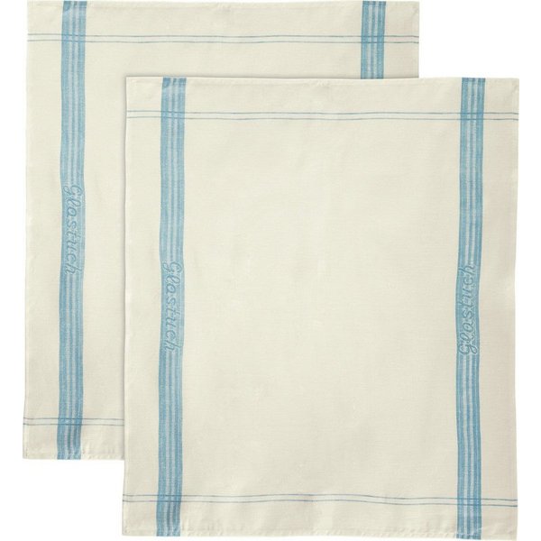 Erwin Müller Geschirrtuch Glastuch 2er-Pack, Reinleinen Streifen