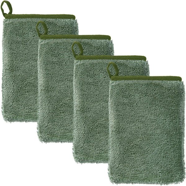 Erwin Müller Geschirrtuch Microfaser-Handschuh 4er-Pack, Microfaser Uni