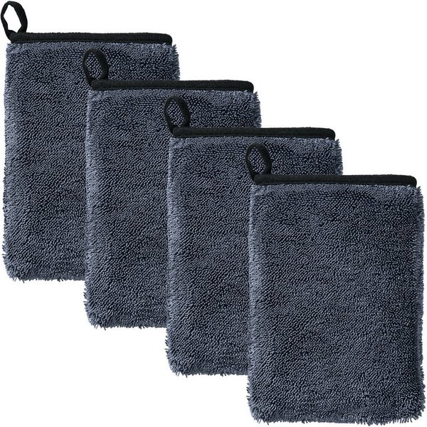 Erwin Müller Geschirrtuch Microfaser-Handschuh 4er-Pack, Microfaser Uni