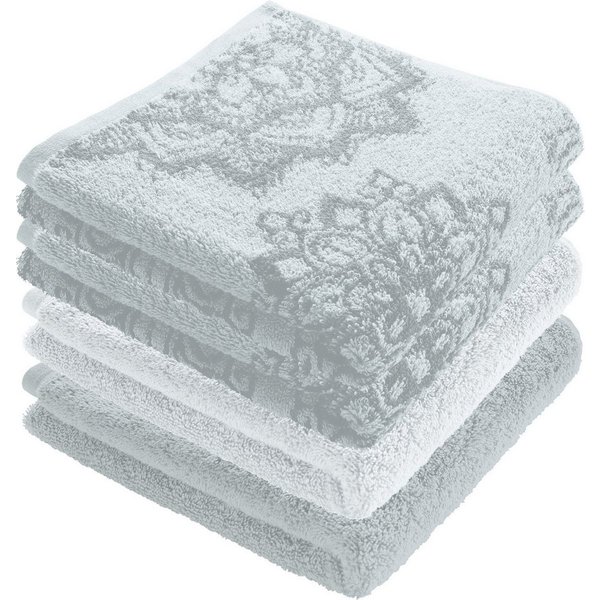 Erwin Müller Handtuch Handtuch "Bühl" 4er-Pack, Frottier/Jacquard, Walk-Frottier Motiv