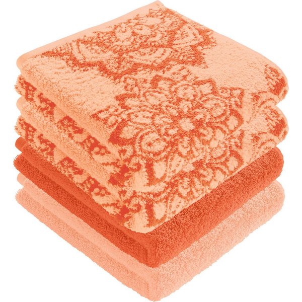 Erwin Müller Handtuch Handtuch "Bühl" 4er-Pack, Frottier/Jacquard, Walk-Frottier Motiv