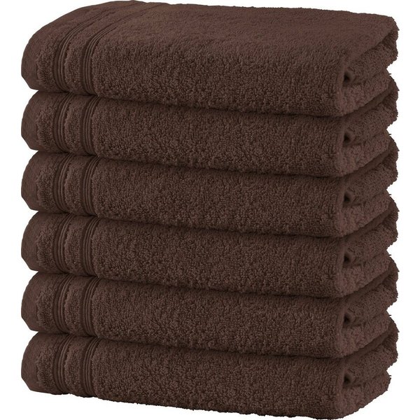 Erwin Müller Handtuch Handtuch "Heidelberg" 6er-Pack, Frottier, Walk-Frottier Uni