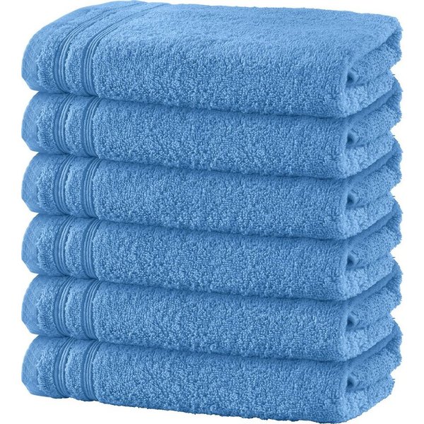 Erwin Müller Handtuch Handtuch "Heidelberg" 6er-Pack, Frottier, Walk-Frottier Uni
