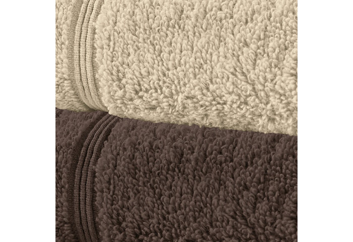 Erwin Müller Handtuch Set Frottier-Set "Heidelberg" 6-teilig, Frottier, Walk-Frottier Uni – Bild 3 von 3