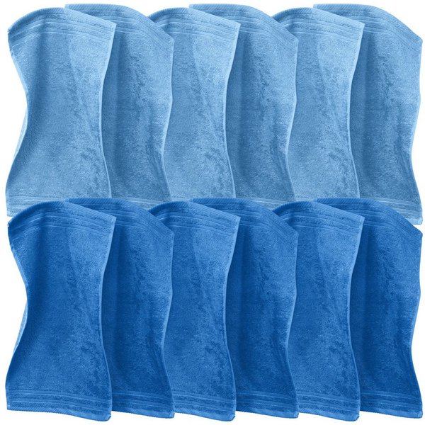 Erwin Müller Handtuch Set Gästetuch "Heidelberg" im 12er-Pack, Frottier, Walk-Frottier Uni