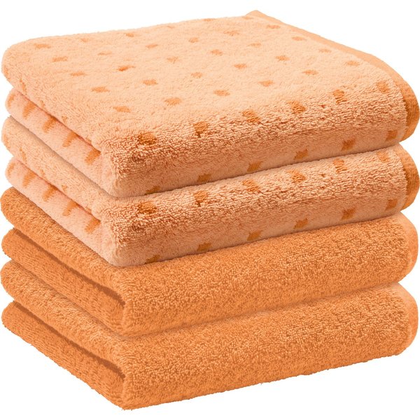 Erwin Müller Handtuch Handtuch "Sigmaringen" 4er-Pack, Frottier/Jacquard, Walk-Frottier Uni/Karo/gemustert