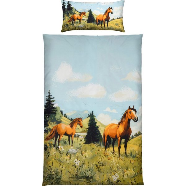 Erwin Müller Kinderbettwäsche Kinder-Bettwäsche, Renforcé, Renforcé Motiv: Pferd/Tiermotive: Pferd