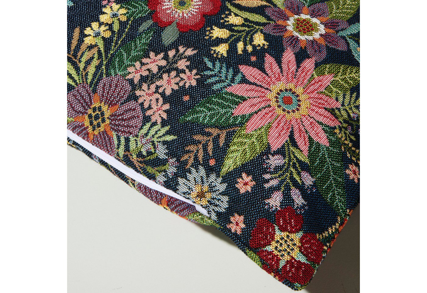 Erwin Müller Kissenhülle Kissenhülle "Blumen", Jacquard Blumen – Bild 3 von 3
