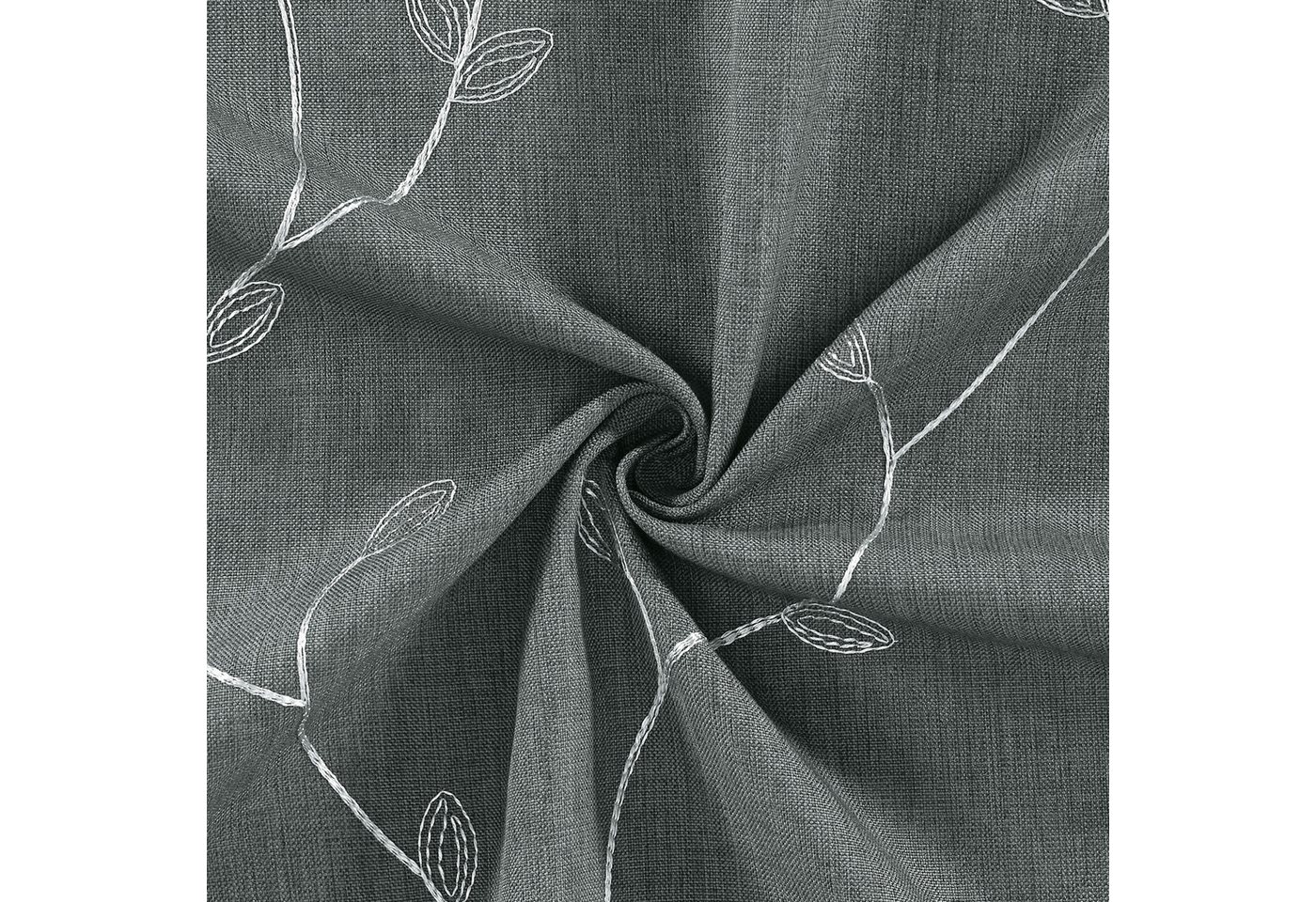 Erwin Müller Kissenhülle Kissenhülle "Girona", bestickt Ranke/Blatt – Bild 4 von 5