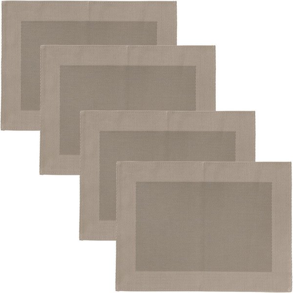 Erwin Müller Platzset Tischset "Lissabon" 4er-Pack, abwaschbar Uni