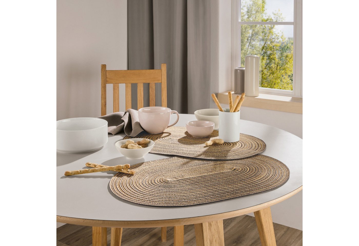 Erwin Müller Platzset Tischset "Silves" 2er-Pack, Uni – Bild 2 von 3