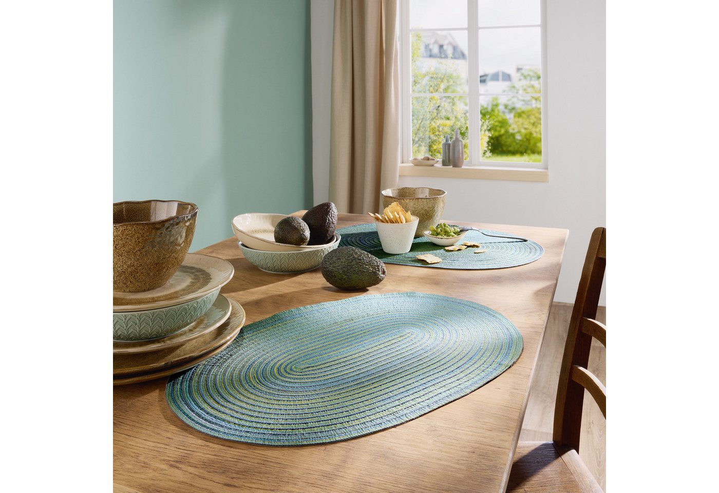 Erwin Müller Platzset Tischset "Silves" 2er-Pack, Uni – Bild 2 von 3