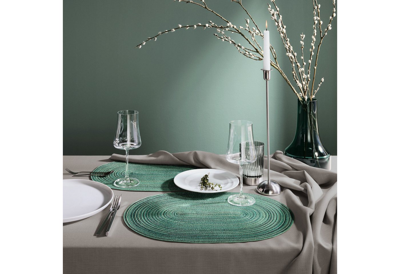 Erwin Müller Platzset Tischset "Silves" 6er-Pack, Uni – Bild 3 von 4