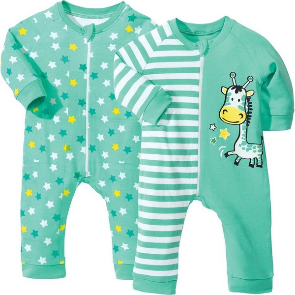 Erwin Müller Pyjama Baby-Schlafanzug 2er-Pack Interlock-Jersey Streifen