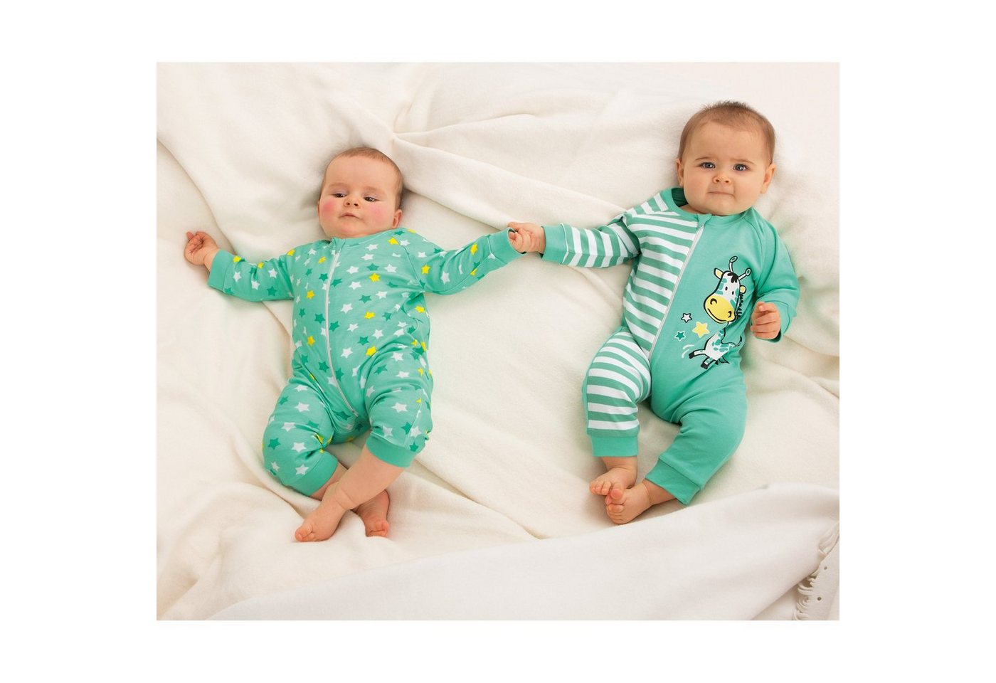 Erwin Müller Pyjama Baby-Schlafanzug 2er-Pack Interlock-Jersey Streifen – Bild 5 von 5