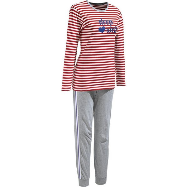 Erwin Müller Pyjama Damen-Schlafanzug Single-Jersey Streifen