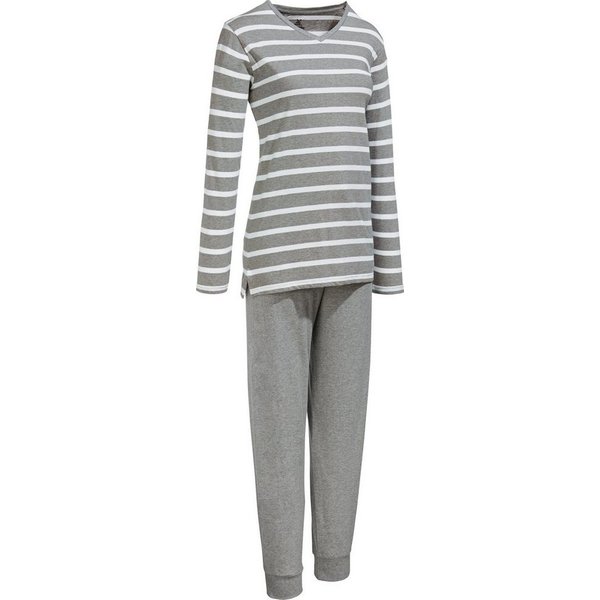 Erwin Müller Pyjama Damen-Schlafanzug Single-Jersey Streifen