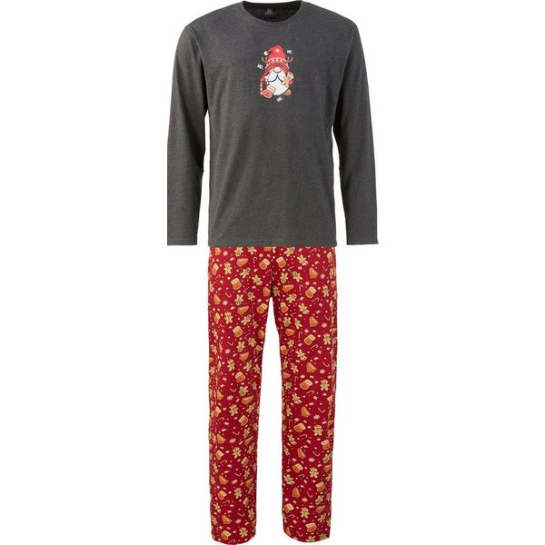 Erwin Müller Pyjama Herren-Schlafanzug Single-Jersey gemustert