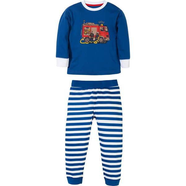 Erwin Müller Pyjama Kinder-Schlafanzug Interlock-Jersey Streifen