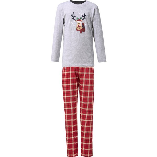 Erwin Müller Pyjama Kinder-Schlafanzug Single-Jersey Karo