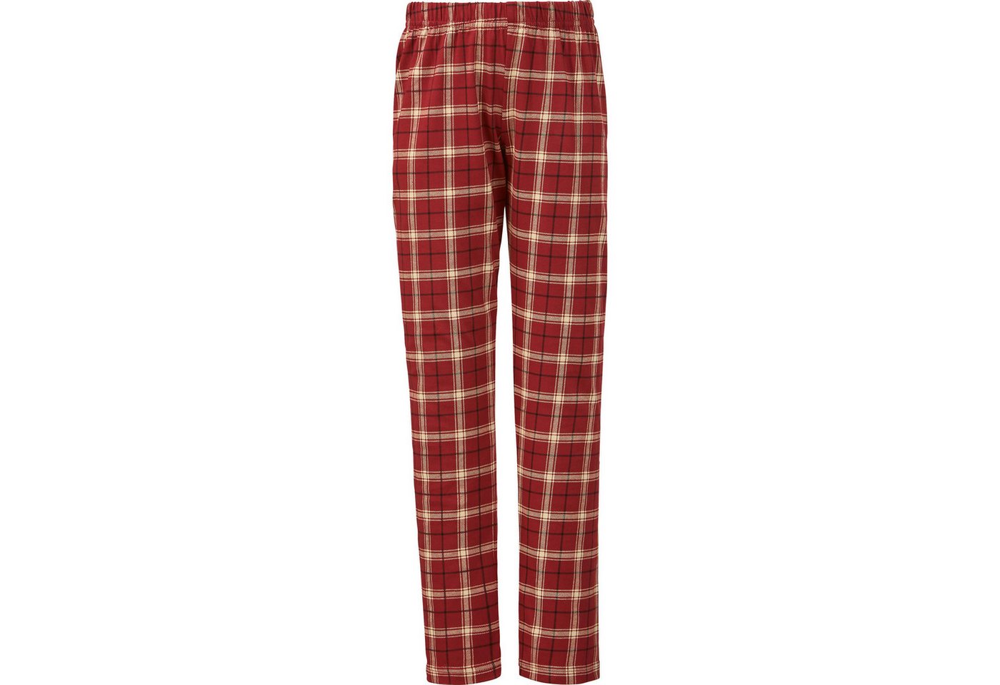 Erwin Müller Pyjama Kinder-Schlafanzug Single-Jersey Karo – Bild 3 von 5