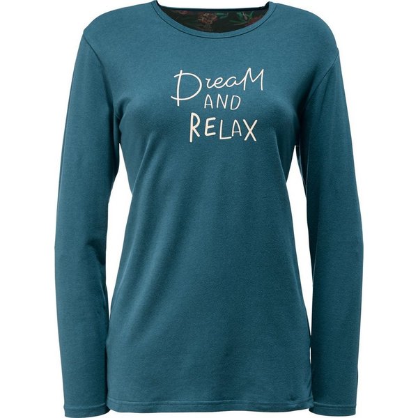 Erwin Müller Pyjamaoberteil Damen-Langarmshirt Single-Jersey Uni