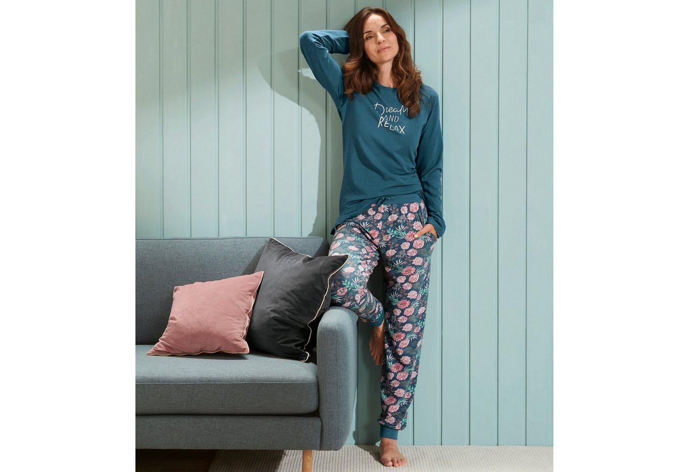 Erwin Müller Pyjamaoberteil Damen-Langarmshirt Single-Jersey Uni – Bild 2 von 5