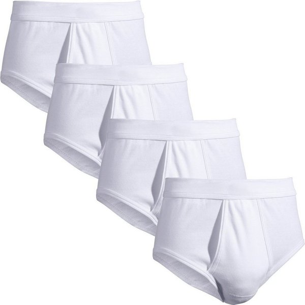 Erwin Müller Slip Herren-Slip 4er-Pack Feinripp Uni