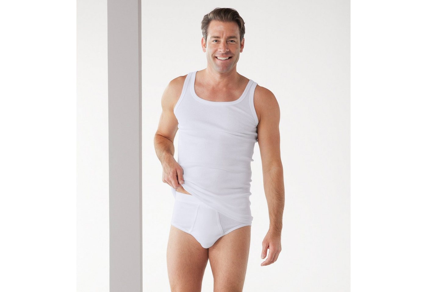 Erwin Müller Slip Herren-Slip 4er-Pack Feinripp Uni – Bild 3 von 3