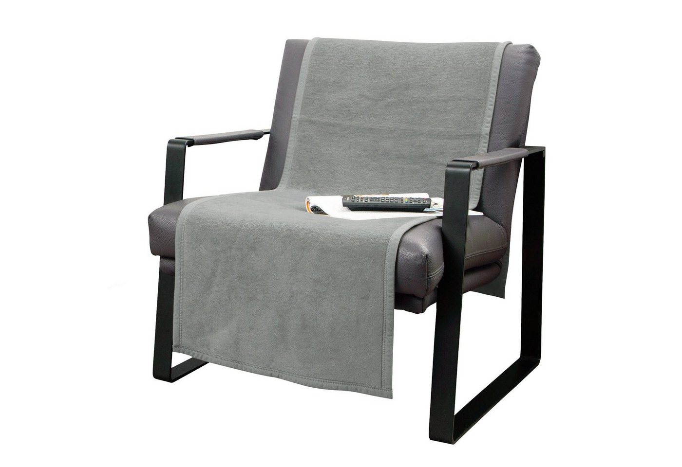 Erwin Müller Sofaläufer Sessel- und Sofaschoner "Triest", Baumwollmischung Uni – Bild 2 von 2