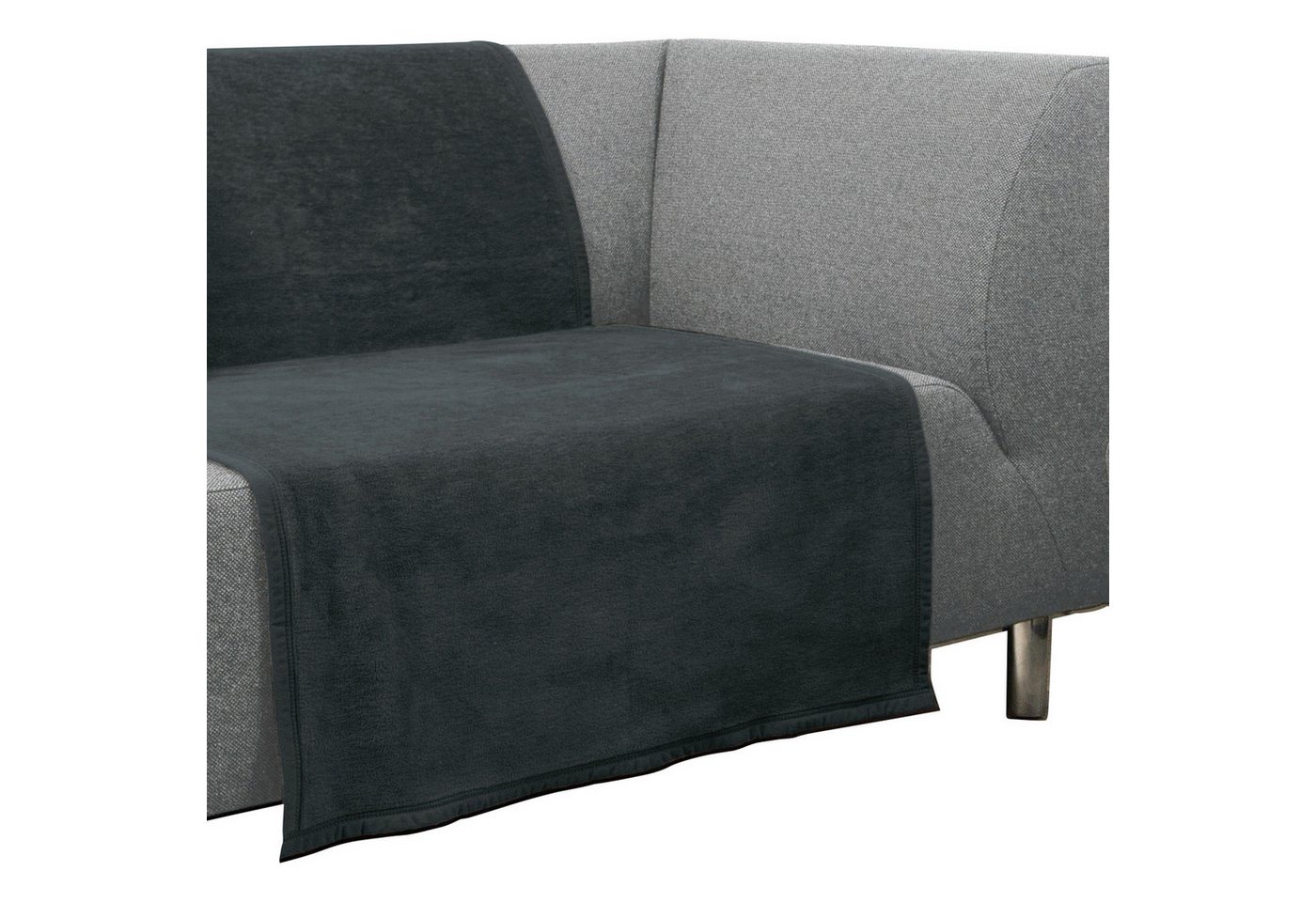 Erwin Müller Sofaläufer Sessel- und Sofaschoner "Triest", Baumwollmischung Uni – Bild 2 von 2