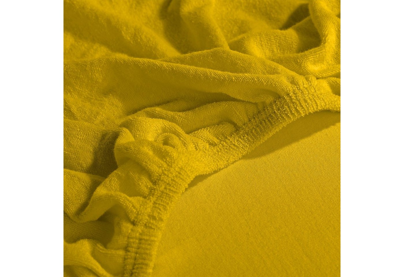 Erwin Müller Spannbettlaken Spannbettlaken "Erding", Frottee, Gummizug: Rundumgummi, (1 Stück), Frottee-Stretch Uni – Bild 3 von 3
