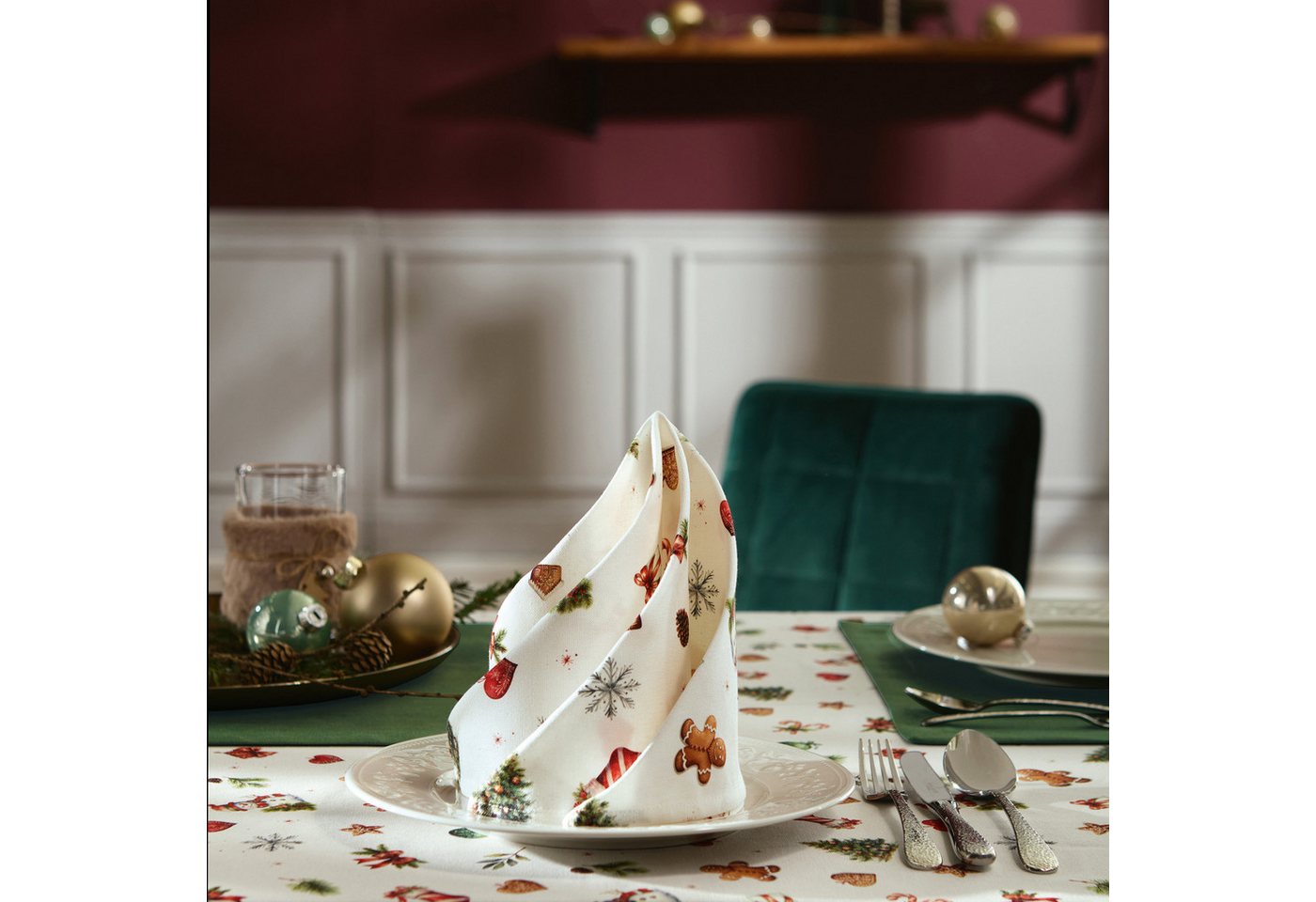 Erwin Müller Stoffserviette Serviette "Noel" 6er-Pack, Baumwolle Motiv – Bild 2 von 5