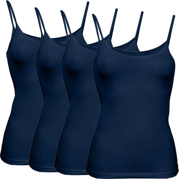Erwin Müller Unterhemd Damen-Unterhemd 4er-Pack Single-Jersey Uni