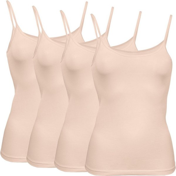 Erwin Müller Unterhemd Damen-Unterhemd 4er-Pack Single-Jersey Uni