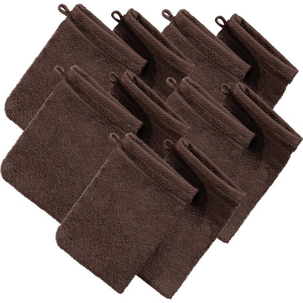 Erwin Müller Waschhandschuh Waschhandschuh "Heidelberg" 10er-Pack, Frottier, Walk-Frottier Uni