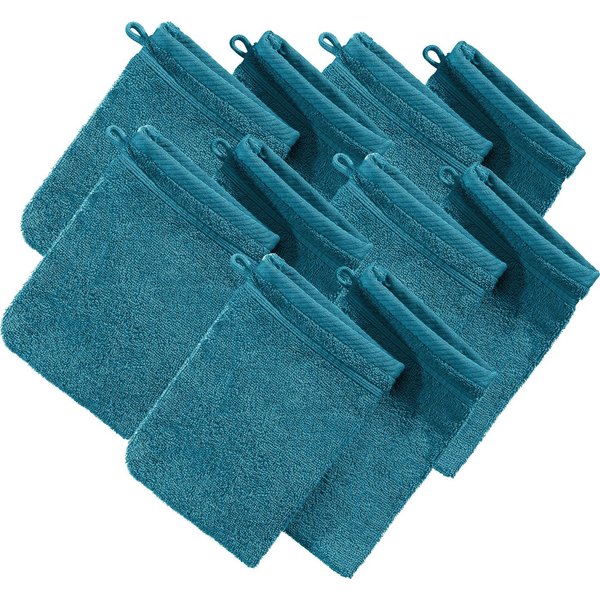 Erwin Müller Waschhandschuh Waschhandschuh "Heidelberg" 10er-Pack, Frottier, Walk-Frottier Uni