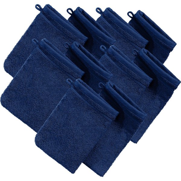 Erwin Müller Waschhandschuh Waschhandschuh "Heidelberg" 10er-Pack, Frottier, Walk-Frottier Uni