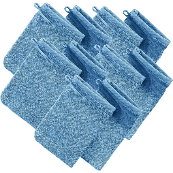 Erwin Müller Waschhandschuh Waschhandschuh "Heidelberg" 10er-Pack, Frottier, Walk-Frottier Uni