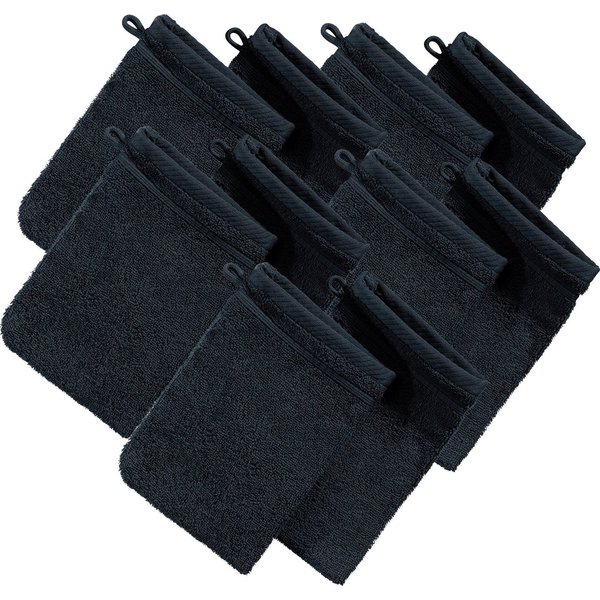 Erwin Müller Waschhandschuh Waschhandschuh "Heidelberg" 10er-Pack, Frottier, Walk-Frottier Uni