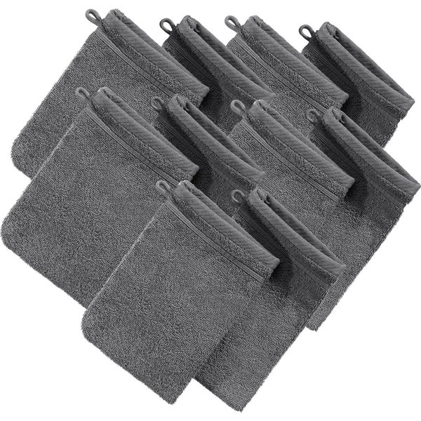 Erwin Müller Waschhandschuh Waschhandschuh "Heidelberg" 10er-Pack, Frottier, Walk-Frottier Uni