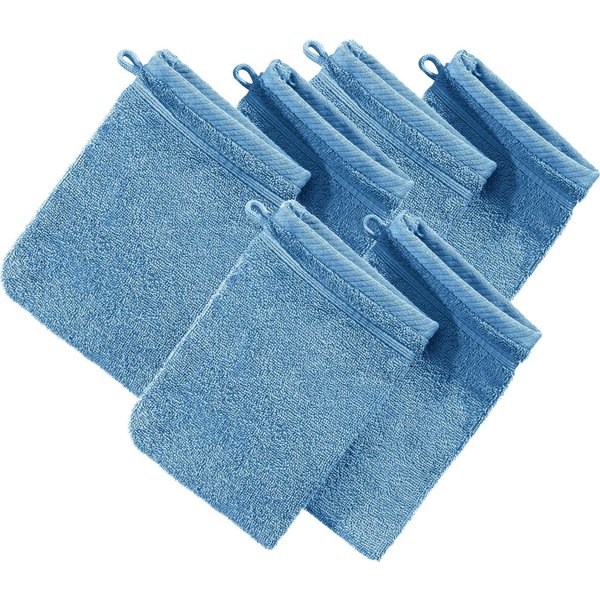 Erwin Müller Waschhandschuh Waschhandschuh "Heidelberg" 6er-Pack, Frottier, Walk-Frottier Uni