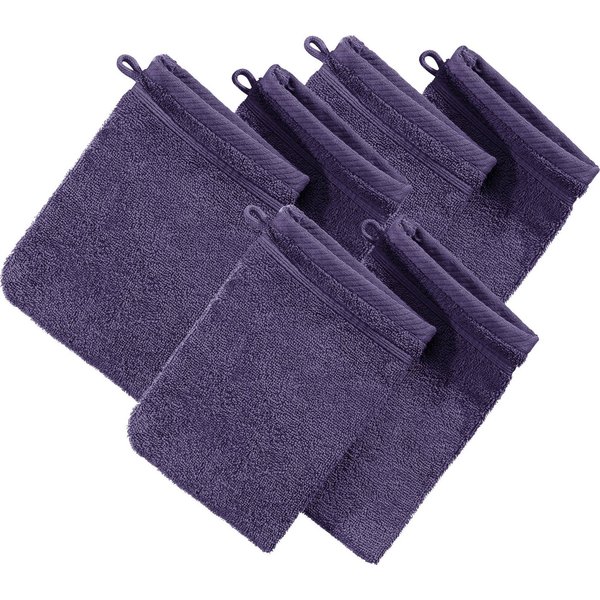 Erwin Müller Waschhandschuh Waschhandschuh "Heidelberg" 6er-Pack, Frottier, Walk-Frottier Uni