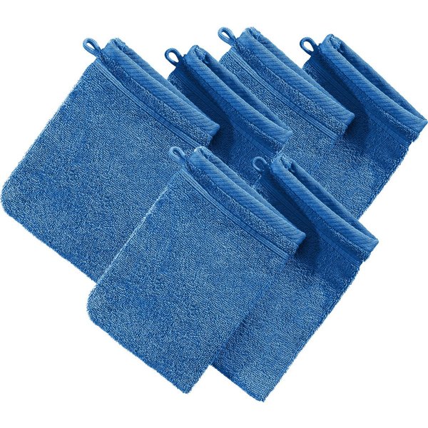 Erwin Müller Waschhandschuh Waschhandschuh "Heidelberg" 6er-Pack, Frottier, Walk-Frottier Uni